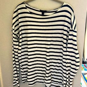 J Crew blue/white striped sweater size small